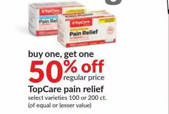 Hy-Vee TopCare Pain Relief 50% Off offer