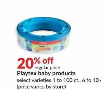 Hy-Vee Playtex Baby Products 20% Off offer