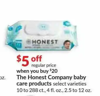 Hy-Vee The Honest Company Baby Care Products offer