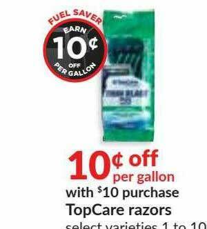 Hy-Vee TopCare Razors offer