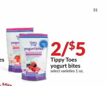 Hy-Vee Tippy Toes Yogurt Bites offer