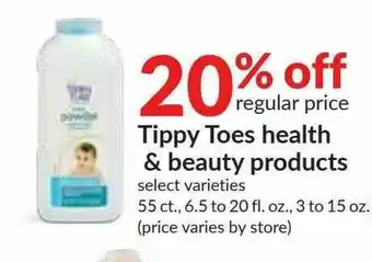 Hy-Vee Tippy Toes Health & Beauty Products 20% Off offer