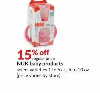 Hy-Vee Nuk Baby Products 15% Off offer