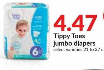 Hy-Vee Tippy Toes Jumbo Diapers offer