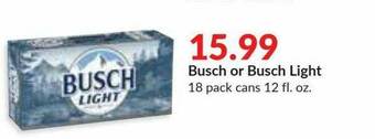 Hy-Vee Busch Or Busch Light offer