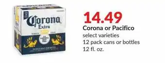 Hy-Vee Corona Or Pacifico offer