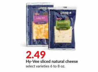 Hy-Vee Hy-Vee Sliced Natural Cheese offer
