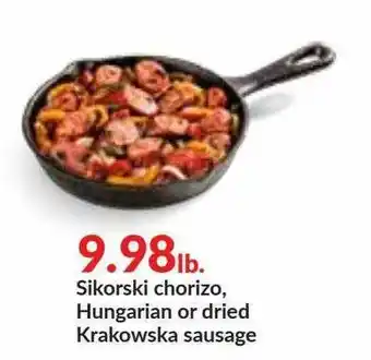 Hy-Vee Sikorski Chorizo, Hungarian Or Dried Krakowska Sausage offer