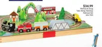 JC Penney Melissa & Doug Take Along Tabletop Railroad Set offer
