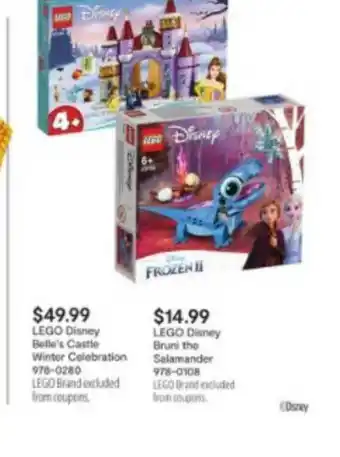 JC Penney Lego Disney Belle's Castle Winter Celebration Or Lego Disney Bruni The Salamander offer
