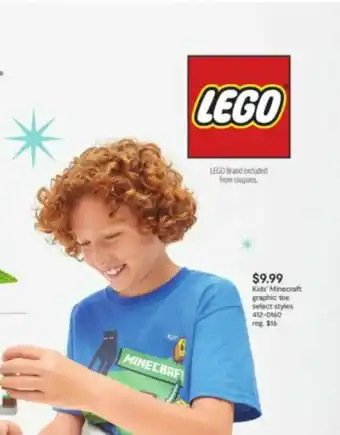 JC Penney Kids' Minecraft Graphic Tee offer