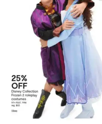 JC Penney Disney Collection Frozen 2 Roleplay Costumes 25% Off offer