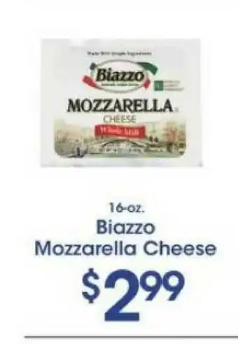 Price Rite Biazzo Mozzarella Cheese offer