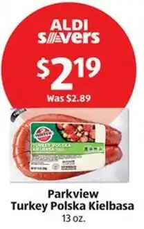 Aldi Parkview Turkey Polska Kielbasa offer