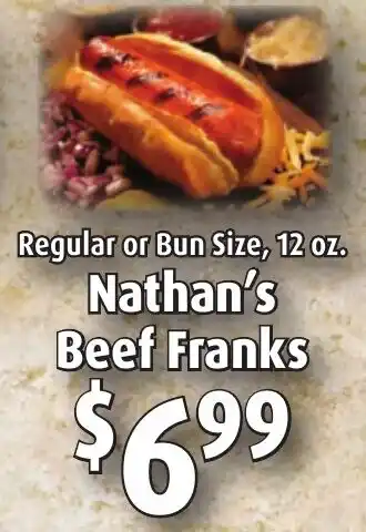 Gristedes Nathan's Beef Franks offer