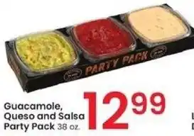 Albertsons Guacamole, Queso and Salsa Party Pack 38 oz. offer