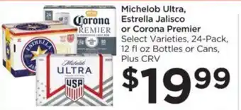 Food 4 Less Michelob Ultra, Estrella Jalisco or Corona Premier offer