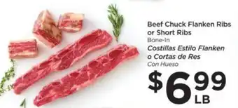 Food 4 Less Beef Chuck Flanken Ribs or Short Ribs offer