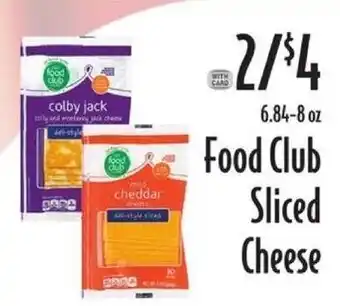 Piggly Wiggly Food Club Sliced Cheese offer