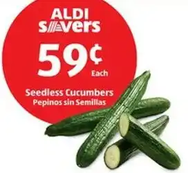 Aldi Seedless Cucumbers Pepinos sin Semillas offer