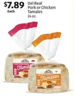 Aldi Del Real Pork or Chicken Tamales offer