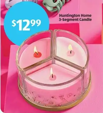 Aldi Huntington Home 3-Segment Candle offer