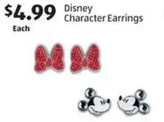 Aldi Disney Character Earrings offer