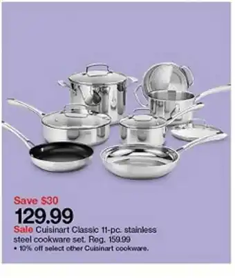 Target Cuisinart Classic 11-cp. Stailess Steel Cookware Set offer