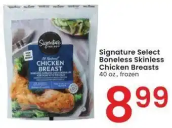 Albertsons Signature Select Boneless Skinless Chicken Breasts 40 oz., frozen offer