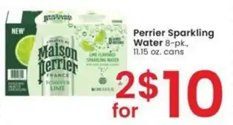 Albertsons Perrier Sparkling Water 8-pk., 11.15 oz. cans offer