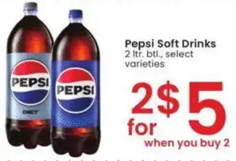 Albertsons Pepsi Soft Drinks offer