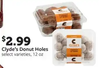 Fareway Clyde's Donut Holes select varieties, 12 oz offer