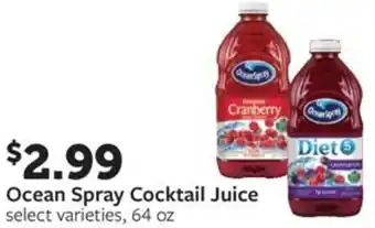 Fareway Ocean Spray Cocktail Juice offer