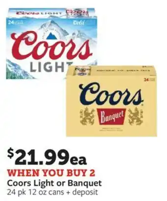 Fareway Coors Light or Banquet offer
