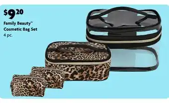 Family Dollar Family Beauty Cosmetic Bag Set offer