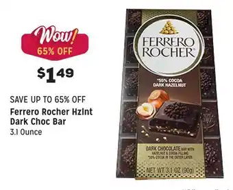 Grocery Outlet Hzlnt Dark Choc Bar offer