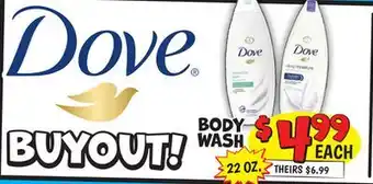 Ollie's Dove BODY WASH offer