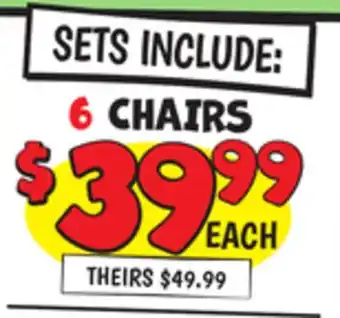 Ollie's CHAIRS offer