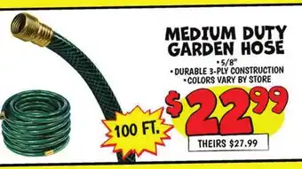 Ollie's MEDIUM DUTY GARDEN HOSE offer