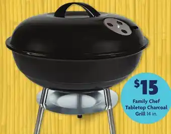 Family Dollar Family Chef Tabletop Charcoal Grill offer