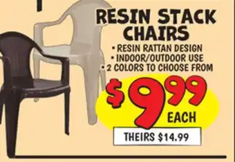 Ollie's RESIN STACK CHAIRS offer
