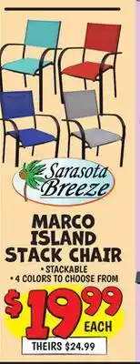 Ollie's MARCO ISLAND STACK CHAIR offer