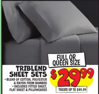 Ollie's TRIBLEND SHEET SETS offer