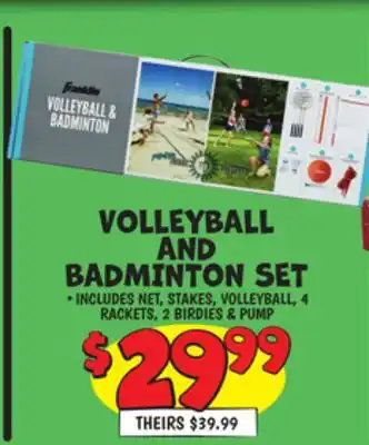 Ollie's FRANKLIN VOLLEYBALL AND BADMINTON SET offer