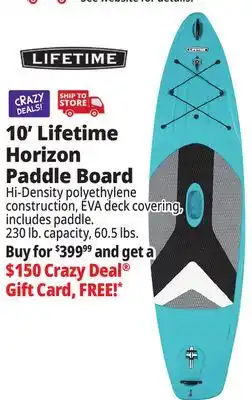 Ocean State Job Lot 10' Lifetime Horizon Paddle Board offer