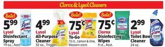 Ocean State Job Lot Clorox & Lysol Cleaners offer