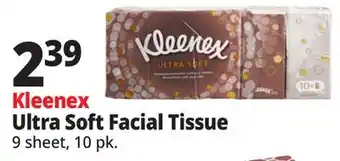 Ocean State Job Lot Kleenex Ultra Soft Facial Tissue Packs 10 Count offer