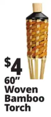Ocean State Job Lot 60 Woven Bamboo Torch with Cap offer