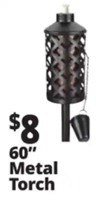 Ocean State Job Lot 60 Metal Garden Torch Basket Weave offer