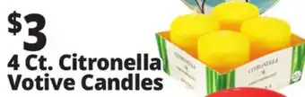 Ocean State Job Lot Citronella Insect Repellent Candles 4 Pack offer